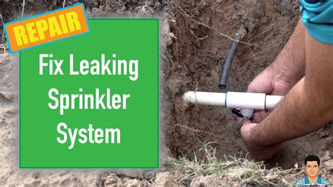 fix irrigation pipe leak|How to repair an irrigation sprinkler pipe